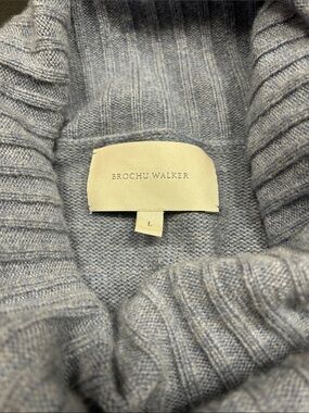 Brochu Walker Heather Gray Ribbed Turtleneck Sweater